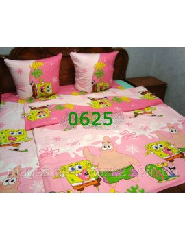 Детское постельное РАНФОРС, Губка БОБ на розовом фоне рисунок 3Д 0625