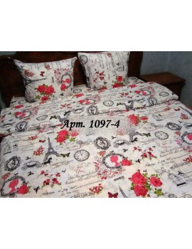 Семейный комплект постельного белья из бязи, Арт. 1097-4