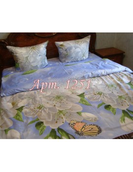 Двуспальный комплект постельного белья из ранфорса, рисунок 3Д, 100% хлопок, Арт.1251