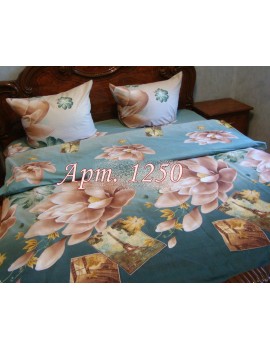 Двуспальный комплект постельного белья из ранфорса, рисунок 3Д, 100% хлопок, Арт.1250