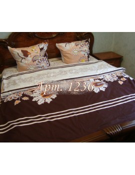 Двуспальный комплект постельного белья из ранфорса, рисунок 3Д, 100% хлопок, Арт.1236