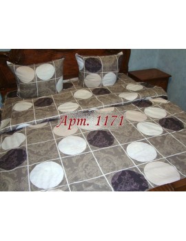 Двуспальный комплект постельного белья из ранфорса, рисунок 3Д, 100% хлопок, Арт.1171