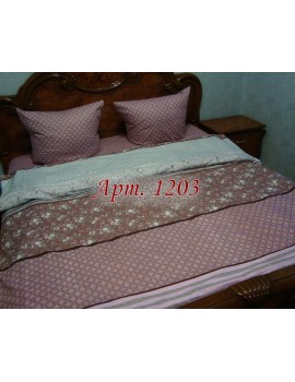 Полуторный комплект постельного, ранфорс, рисунок 3Д, 100% хлопок, Арт. 1203