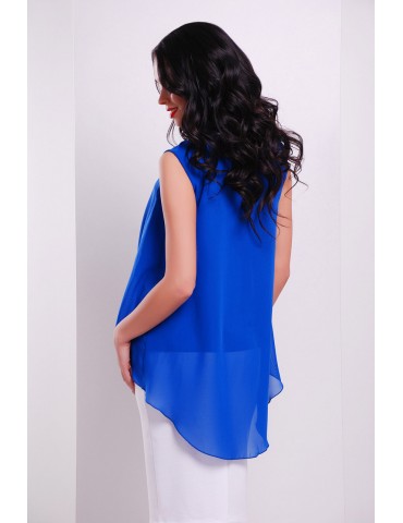Блуза Санта-Круз Б/Р, синяя размер S М Л