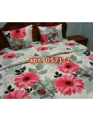Семейный комплект постельного белья из бязи, Арт. 0571-2