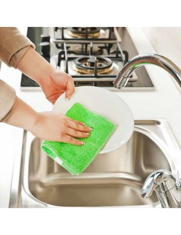 Бамбуковая губка для мытья посуды без моющих стредств, размер 13*8*2 см, Китай