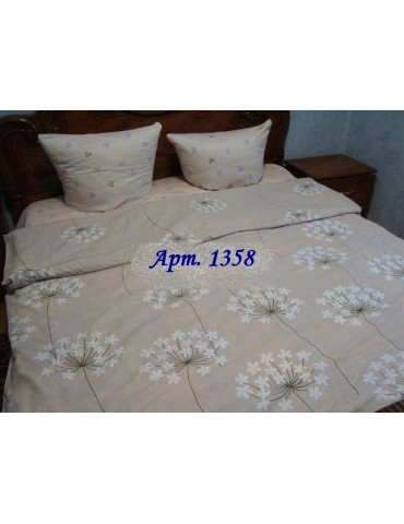 Двуспальный комплект постельного белья из ранфорса, рисунок 3Д, 100% хлопок, Арт.1358