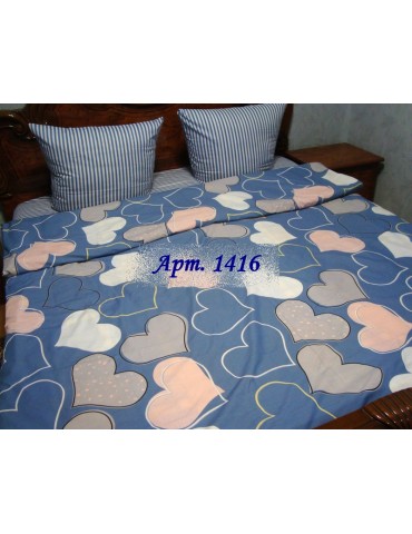 Двуспальный комплект постельного белья из ранфорса, рисунок 3Д, 100% хлопок, Арт.1416