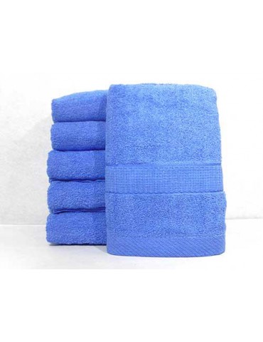 Полотенце однотонное для гостиниц, Св.синее, размер 70*140 см (в упаковке 6 шт), Арт. 201