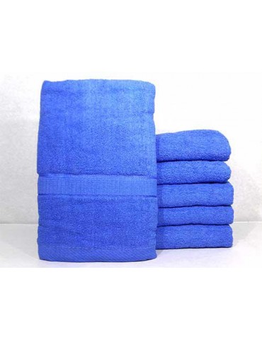 Полотенце однотонное для гостиниц,т. Синее 2, размер 50*90 см (в упаковке 6 шт), Арт. 205