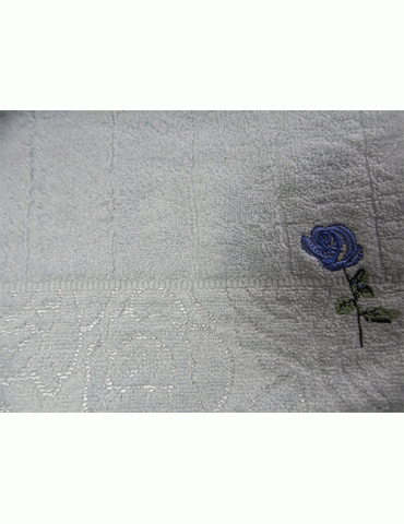 Рушники кухонні махрові "Троянда на блакитному" розмір 35 * 75 см (в уп. 12 шт) Арт. 374 пк