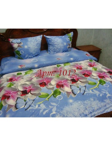Двуспальный комплект постельного белья из ранфорса, рисунок 3Д, 100% хлопок, Арт.1012