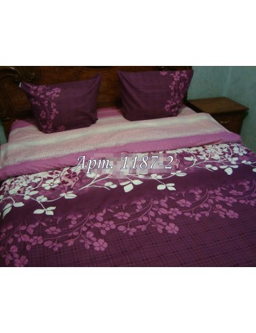 Двуспальный комплект постельного белья из ранфорса, рисунок 3Д, 100% хлопок, Арт.1187-2
