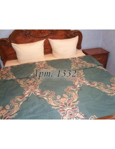 Полуторный комплект постельного, ранфорс, рисунок 3Д, 100% хлопок, Крупный орнамент Арт. 1332