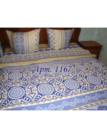 Семейный комплект постельного белья из ранфорса, рисунок 3Д, 100% хлопок, Арт.1167