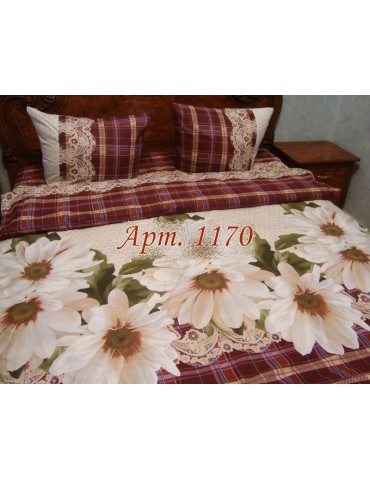 Семейный комплект постельного белья из ранфорса, рисунок 3Д, 100% хлопок, Арт. 1170