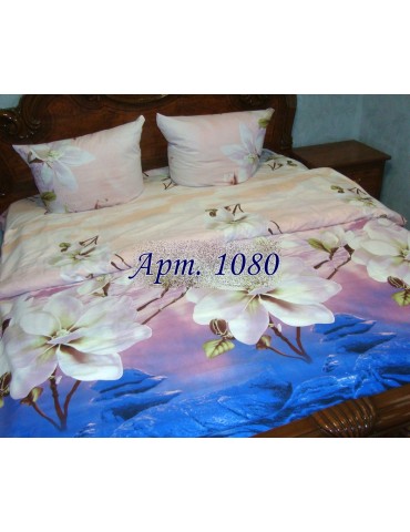 Семейный комплект постельного белья из ранфорса, рисунок 3Д, 100% хлопок, Арт.1080