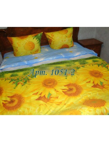 Семейный комплект постельного белья из ранфорса, рисунок 3Д, 100% хлопок, Арт.1051-2