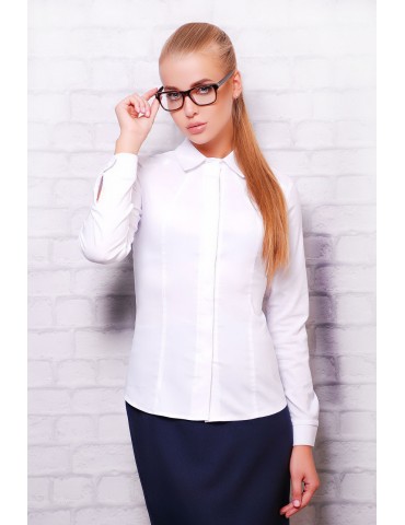 Блуза белая классическая Норма д/р glam размеры SML