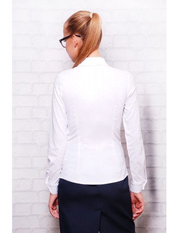 Блуза белая классическая Норма д/р glam размеры SML
