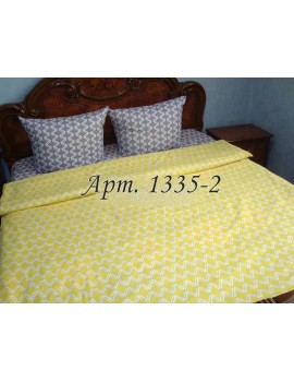 Полуторный комплект постельного белья из бязи, с геометрическим узором, Арт. 1335-2