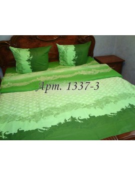 Полуторный комплект постельного белья из бязи, Зеленое, Арт. 1337-3
