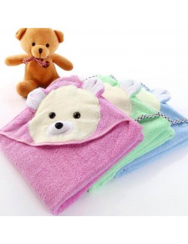 Детское полотенце-уголок для купания "Белый мишка", размер 85*85 см