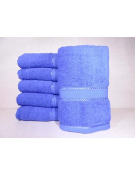 Полотенце однотонное для гостиниц, Синее, размер 70*140 см (в упаковке 6 шт), Арт. 132