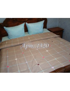 Двуспальный комплект постельного белья из ранфорса, рисунок 3Д, 100% хлопок, Арт.1320