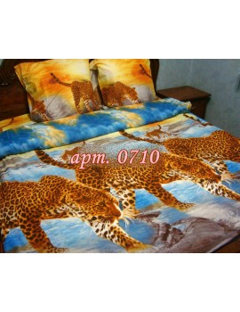Двуспальный комплект постельного белья из ранфорса, рисунок 3Д, 100% хлопок, Арт. 0710