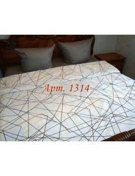 Двуспальный комплект постельного белья из ранфорса, рисунок 3Д, 100% хлопок, Арт. 1314