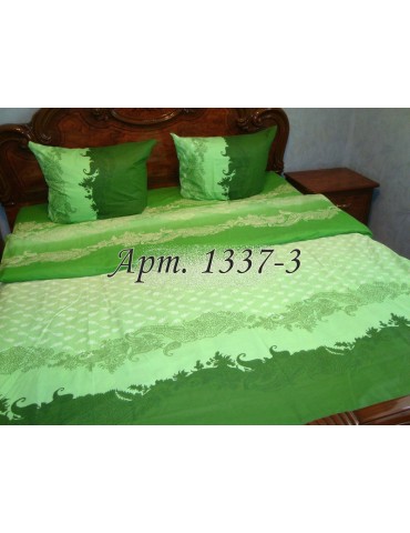 Семейный комплект постельного белья из бязи, Зеленое, Арт. 1337-3