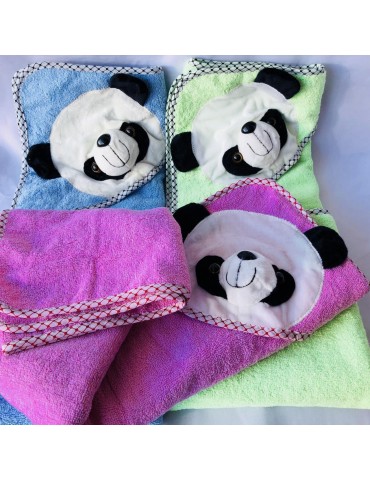 Детское полотенце-уголок для купания "Панда", размер 85*85 см
