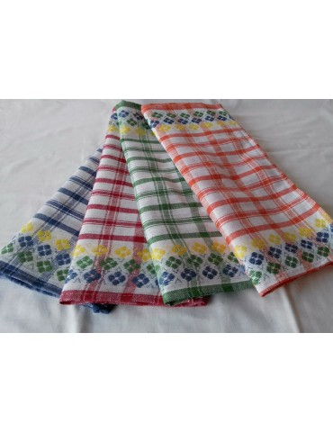 Льняные полотенца с вышивкой (плотные) р. 40*65 см, в упаковке 12 шт 405