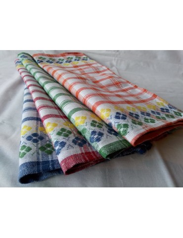 Льняные полотенца с вышивкой (плотные) р. 40*65 см, в упаковке 12 шт 405